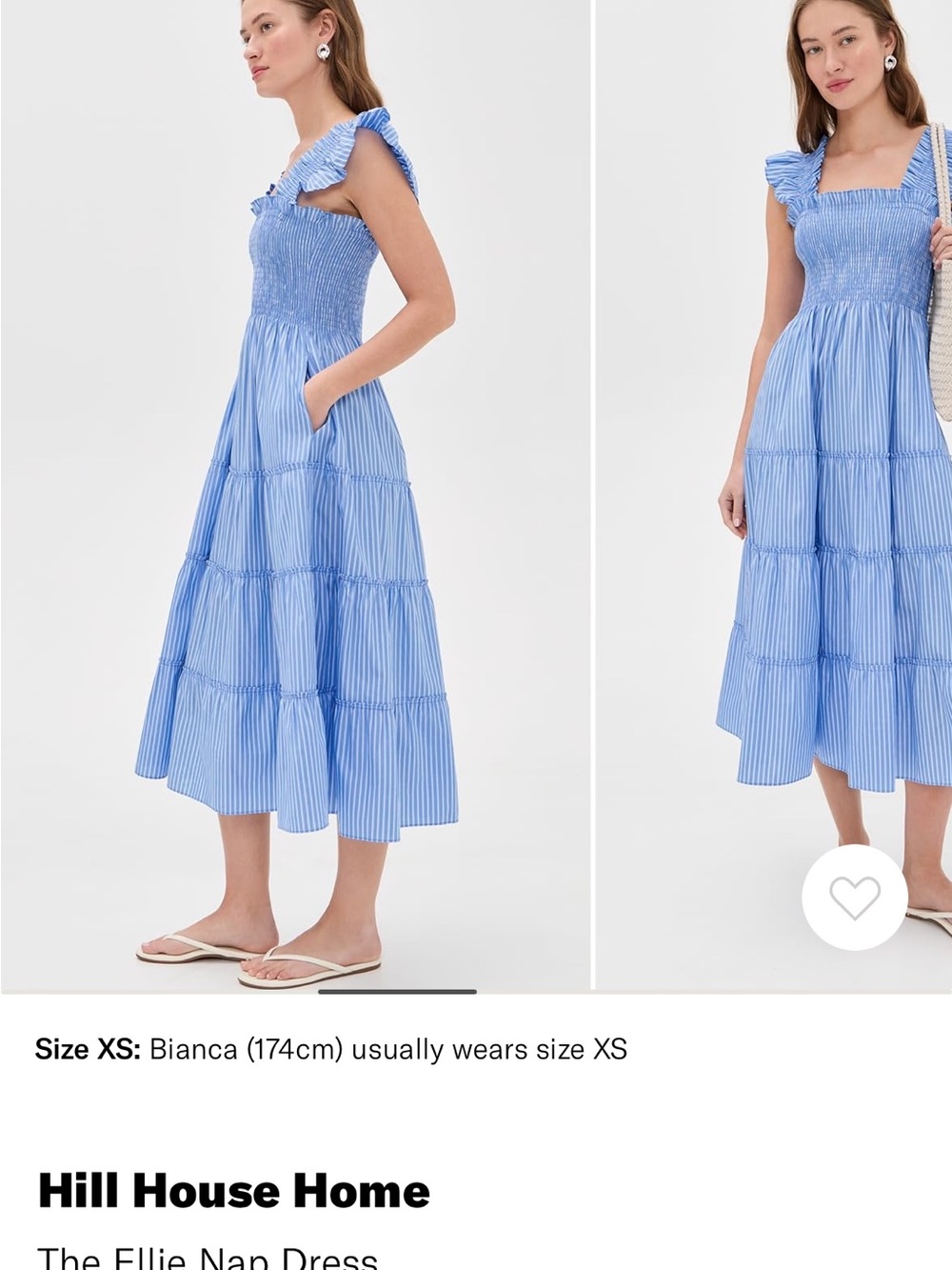 Hill House Home Ellie Nap Dress - Blue Stripe - Picture 3 of 12
